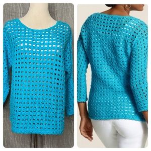 Chico’s Crissy crochet pullover